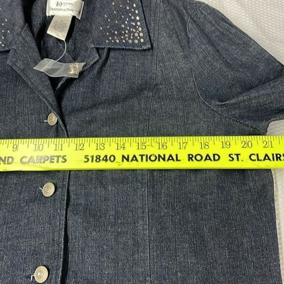 NWT 2 piece Da-Rue for Draper’s & Damon’s Denim pants & jacket Size 14 - Picture 5 of 14